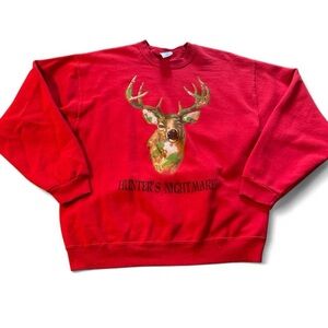 Jerzees Red Deer Graphic Sweatshirt
